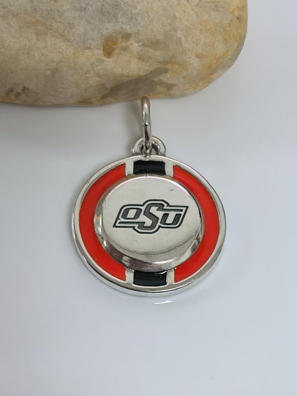 James Avery Enamel Oklahoma State University School Spirit Charm, S925 Silver